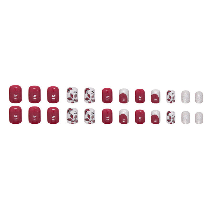 Elegant Floral Press-On Nail Art Kit Kalsten