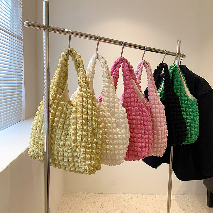Cozy Textured Shoulder Tote