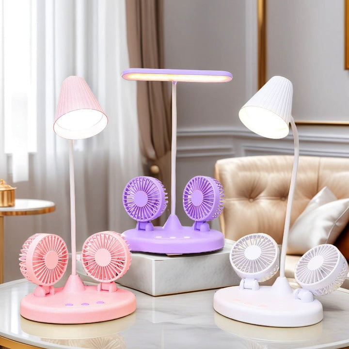 Women's multifunctional desk lamp with two integrated fans Kalsten