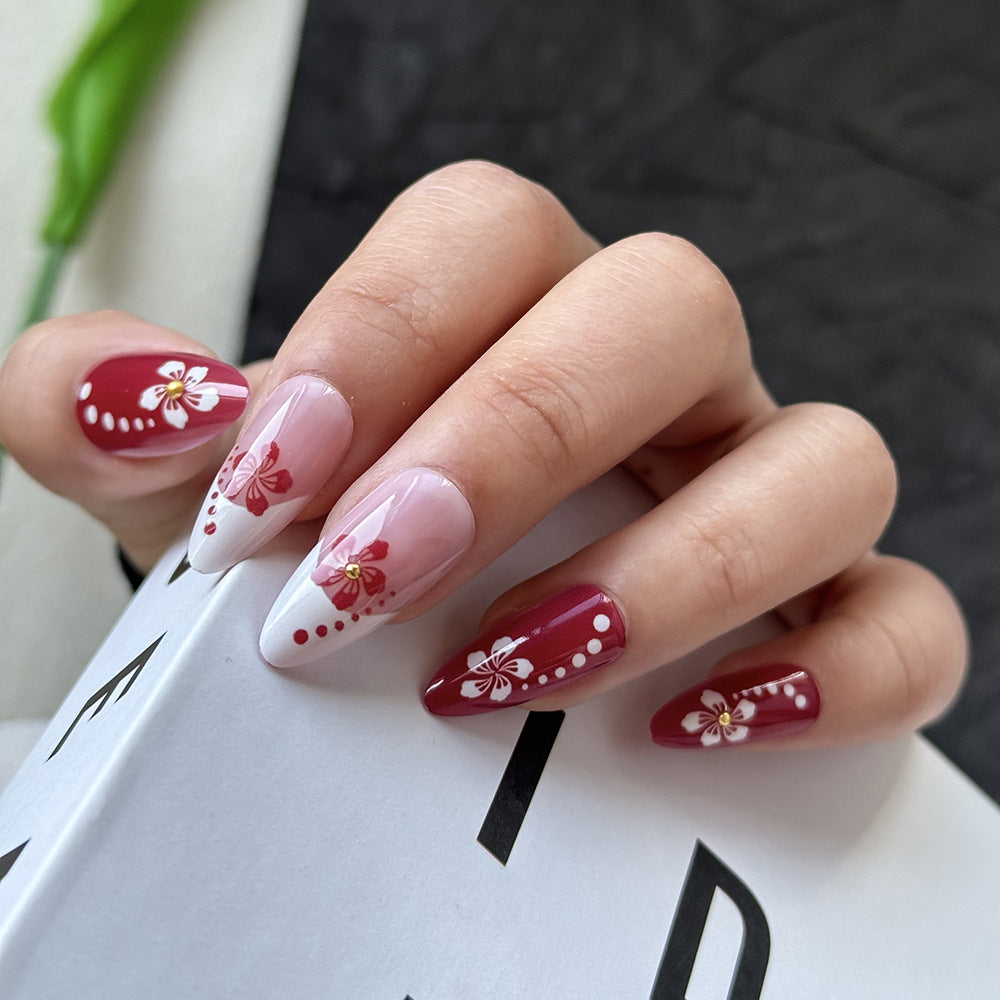 Elegant Floral Press-On Nail Art Collection Kalsten