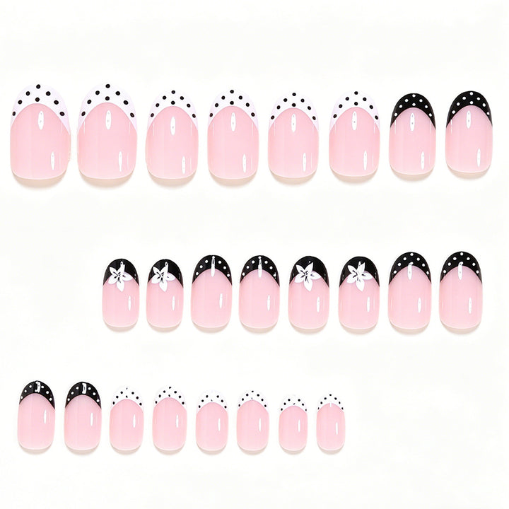 Decorative French Tip Press-On Nails Kalsten