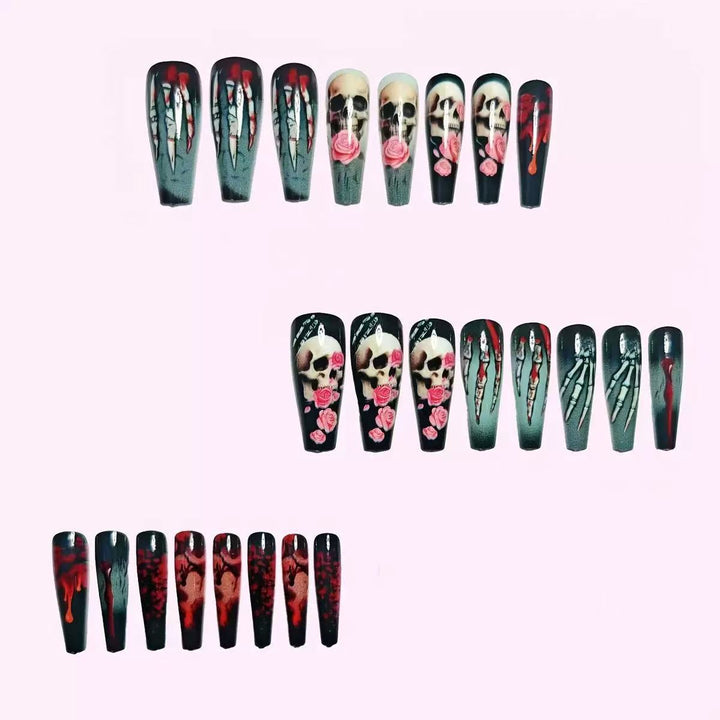 Artificial nail set with spooky Halloween motifs Kalsten
