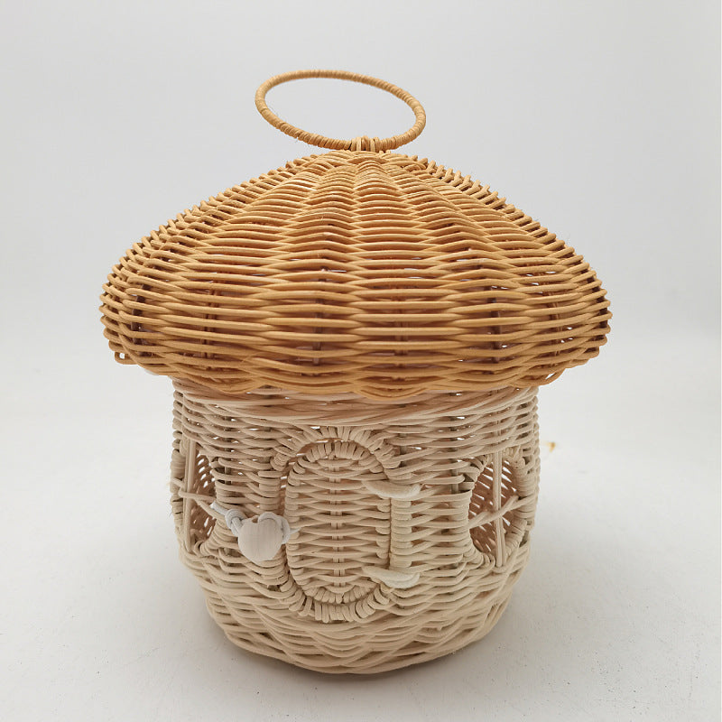 Whimsical Mushroom-Shaped Woven Storage Basket Kalsten