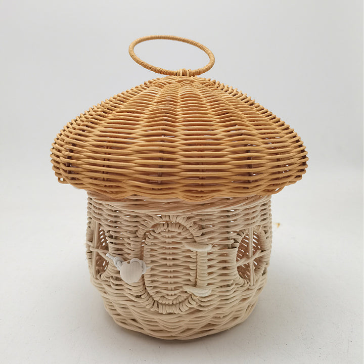 Whimsical Mushroom-Shaped Woven Storage Basket Kalsten