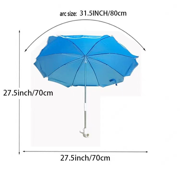 Women's Adjustable Beach Sunshade Umbrella with Ground Anchor Kalsten