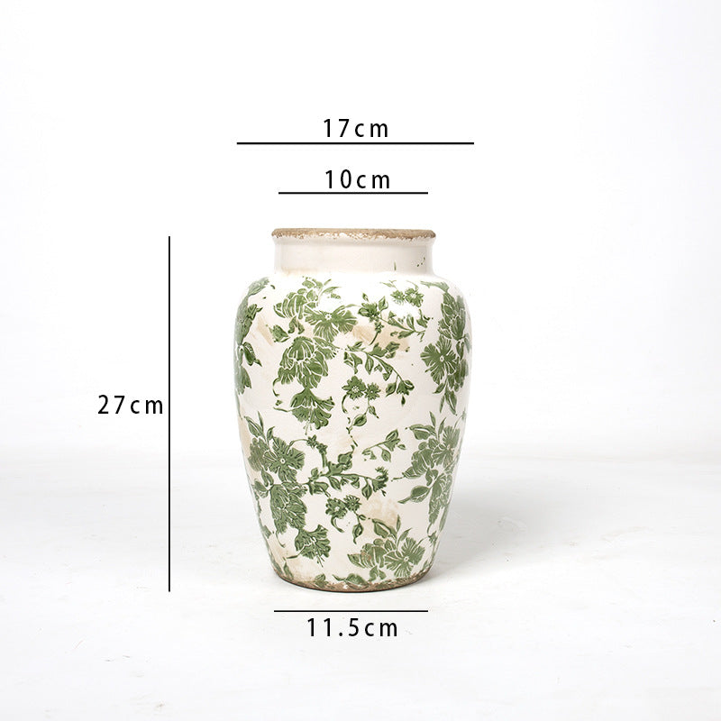 Floral Ceramic Vase with Artistic Design Kalsten
