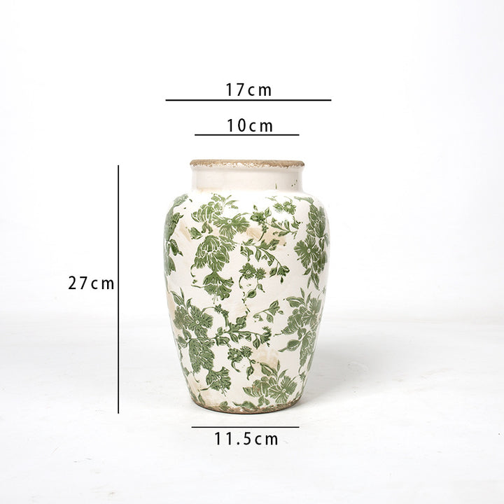 Floral Ceramic Vase with Artistic Design Kalsten