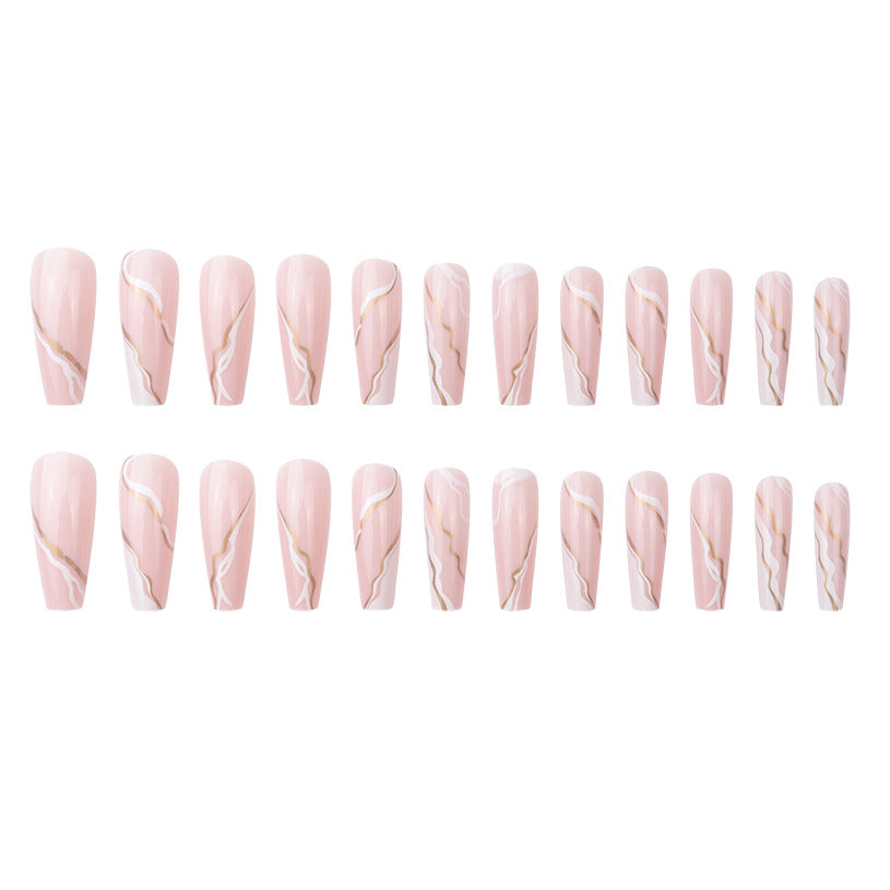 Elegant Marble Design Press-On Nails Kalsten