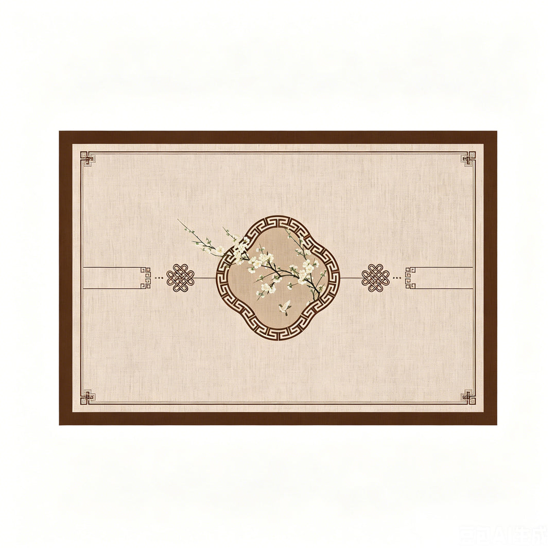 Elegant Geometric Bathroom Mat Kalsten
