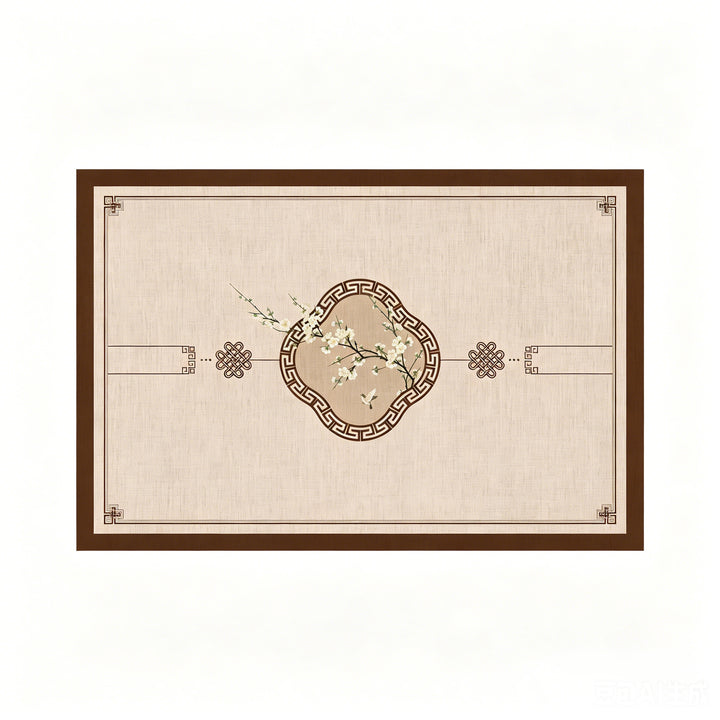 Elegant Geometric Bathroom Mat Kalsten