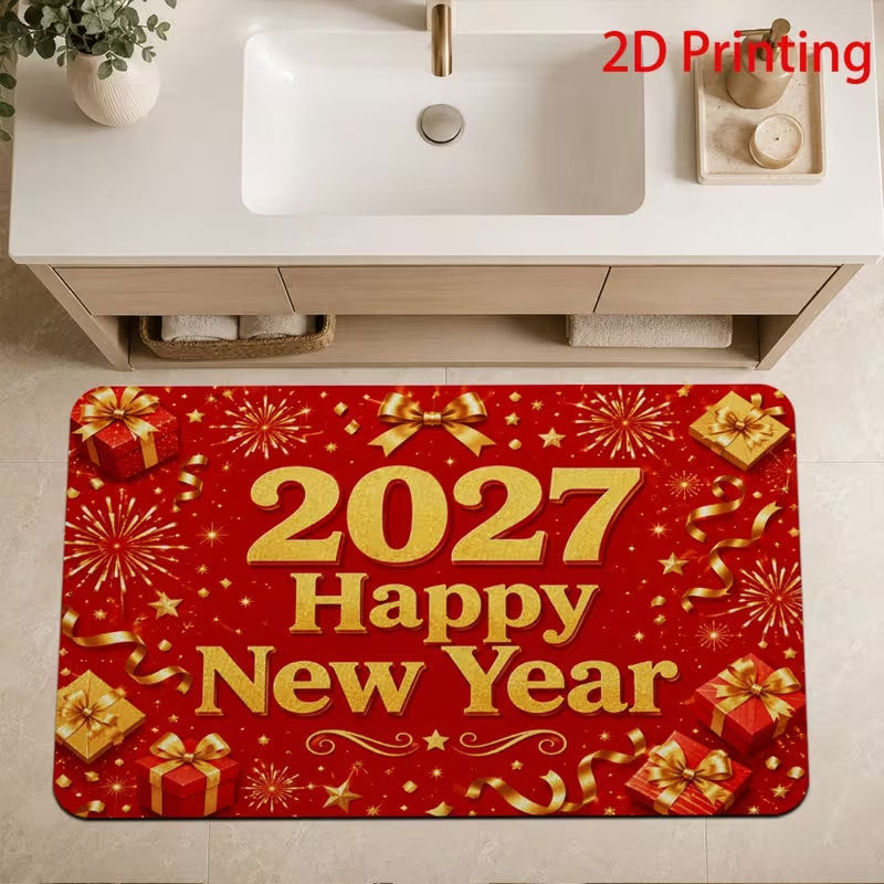 New Year Celebration Welcome Mat Kalsten