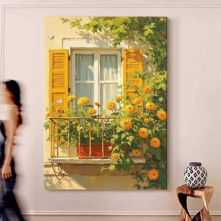 Abstract Nature-Themed Canvas Artwork