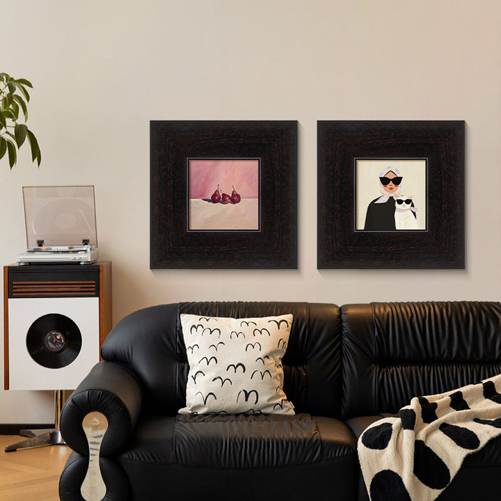 Artistic Framed Fashion Illustration for Home Display