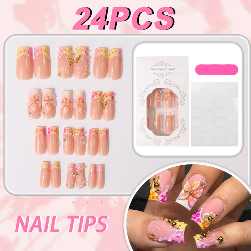 Floral Art Press-On Nail Tips Kalsten