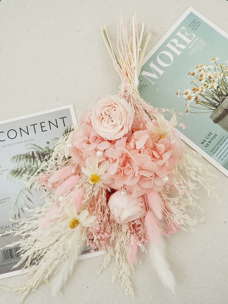 Dried Flower Bouquet with Decorative Accents