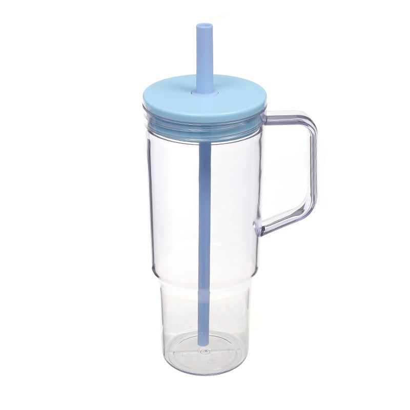 Unisex drinking cup with removable silicone straw and integrated carrying handle Kalsten