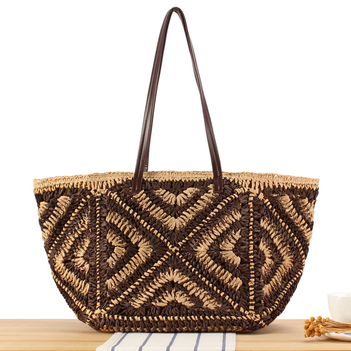 Designer basket bag with elegant leather handles Kalsten