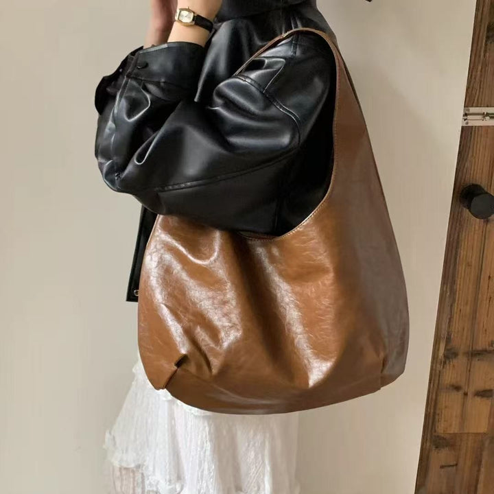 Oversized Slouchy Leather Shoulder Bag