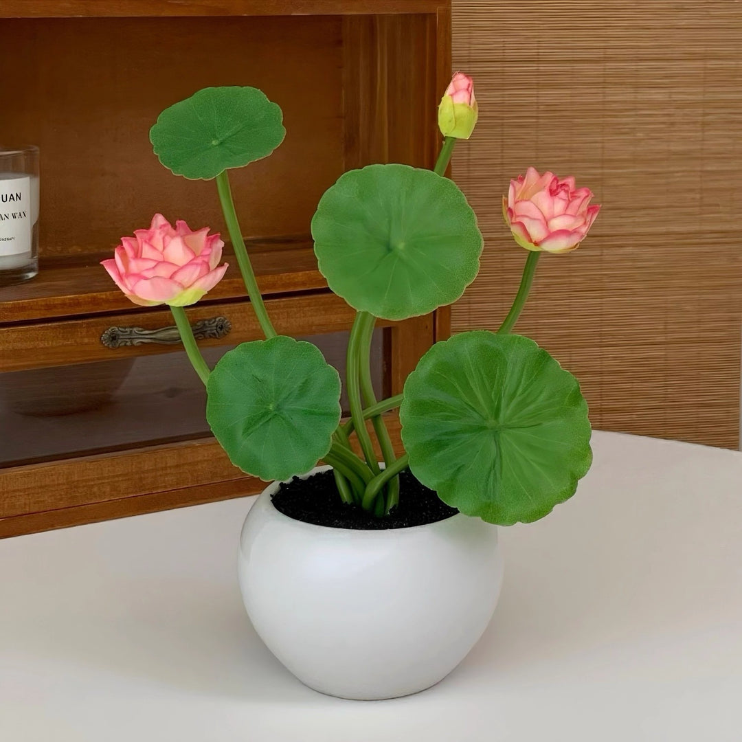 Faux Lotus Flower Arrangement