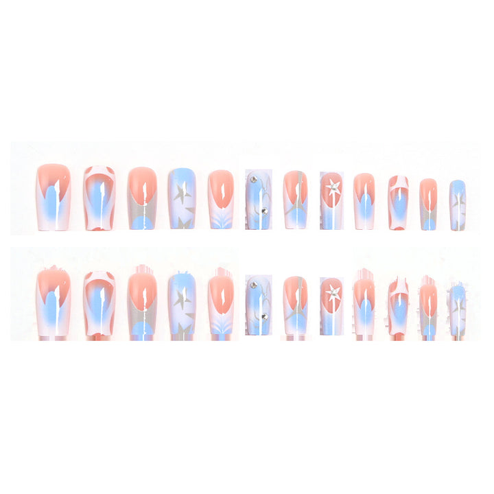 Artistic Nail Tips with Maritime Design Kalsten