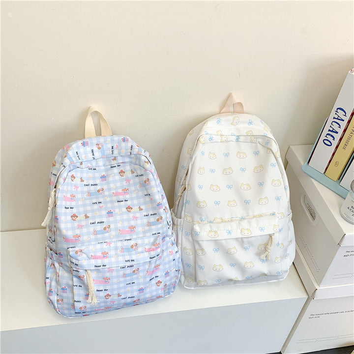 Cute Character Printed School Backpack Kalsten