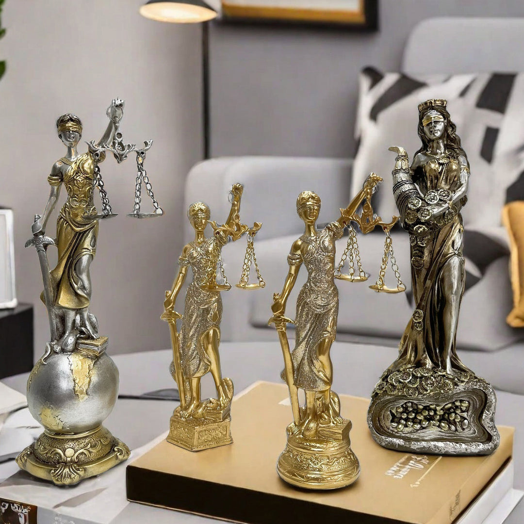 Elegant statue of Justitia in artistic details Kalsten