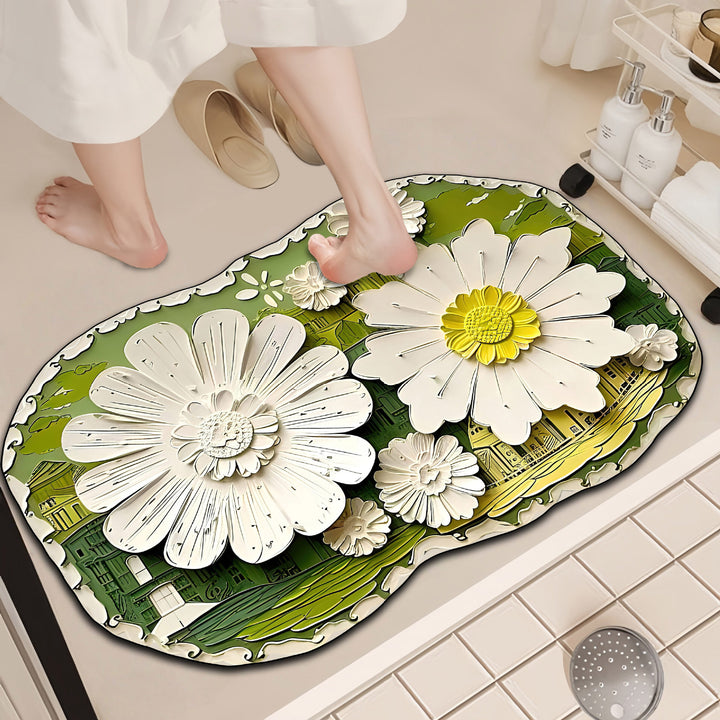 Luxurious Floral Design Bath Mat Kalsten