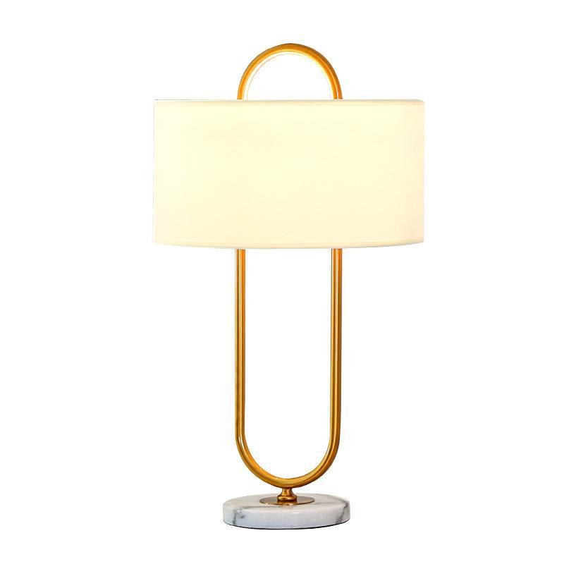 Elegant Sculptural Table Lamp with Marble Base