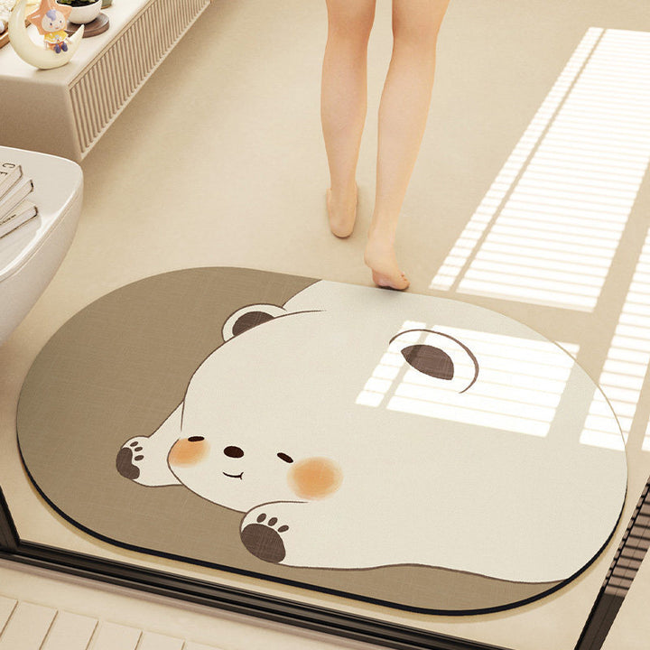 Cute Cartoon Bear Bath Mat