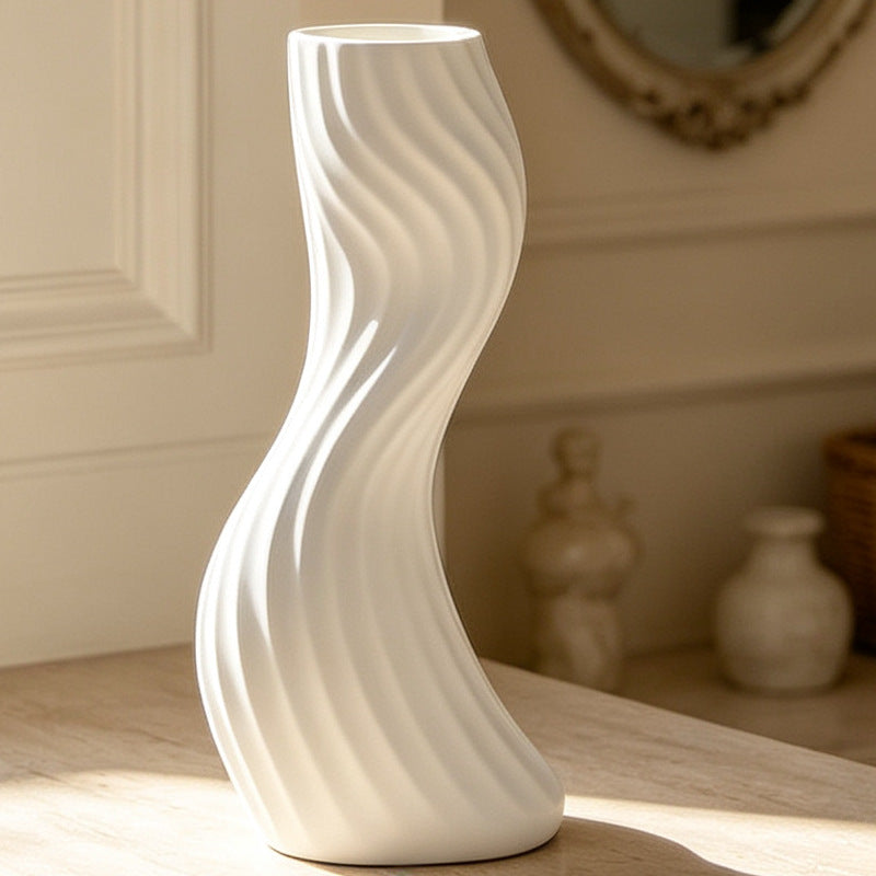 Elegant Twisted Decorative Floor Vase Kalsten