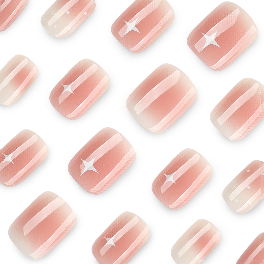 Nail art with ombre effect and glitter accents Kalsten