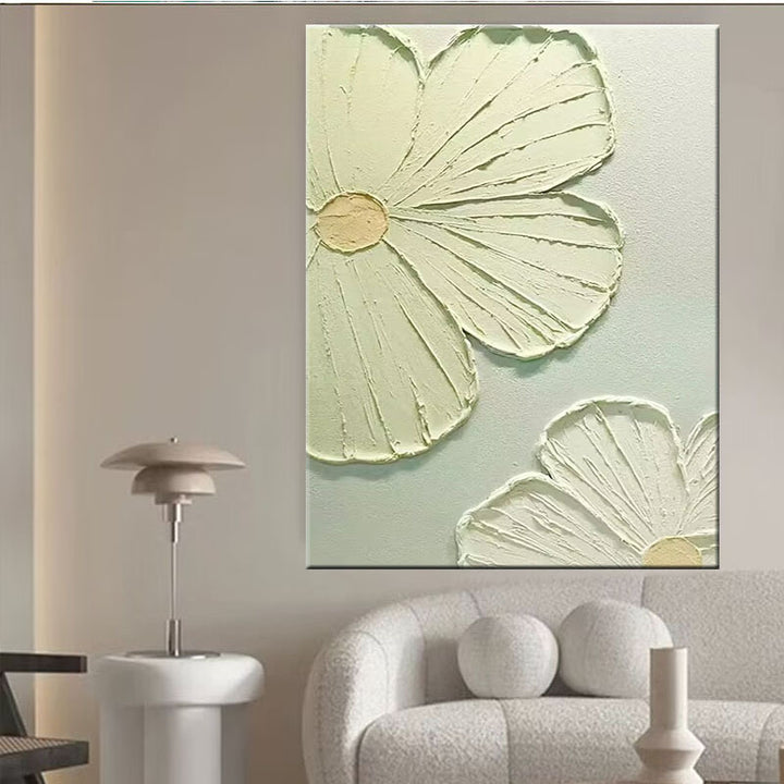 Textured Floral Canvas Wall Art