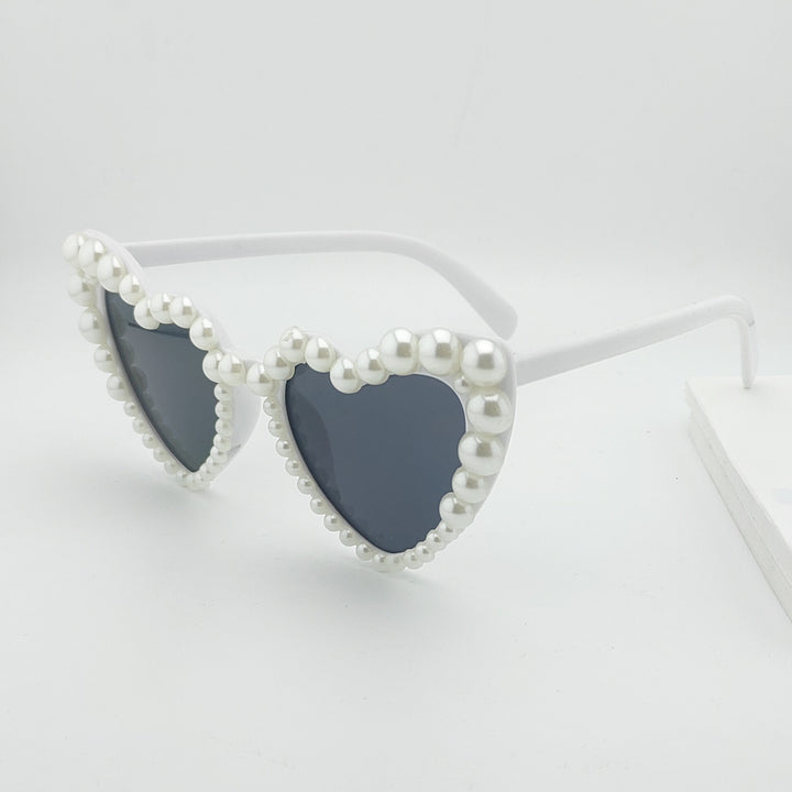 Heart-Shaped Pearl-Accented Sunglasses Kalsten