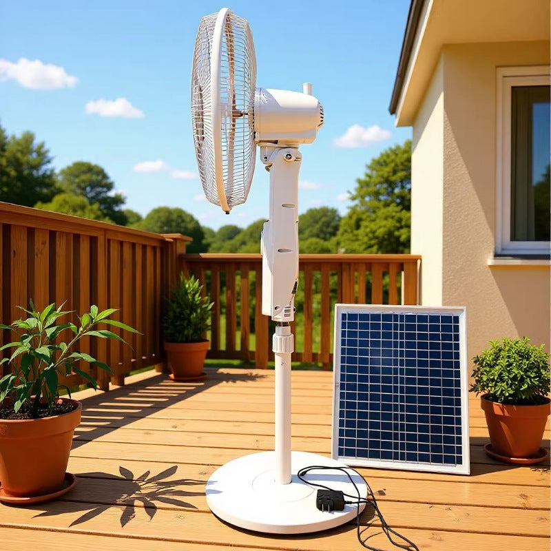 Unisex Solar-Powered Stand Fan with Modern Design and Efficient Air Circulation Kalsten