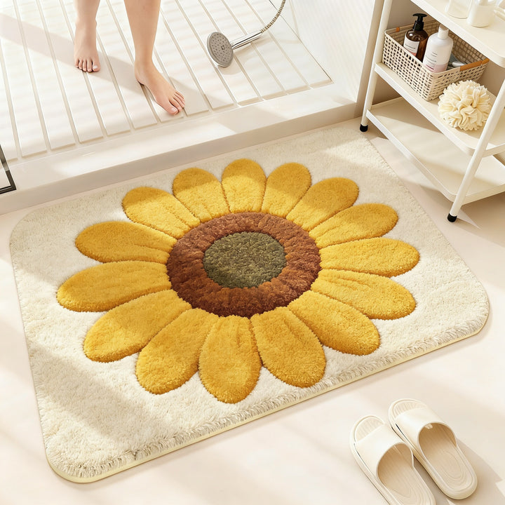 Floral Pattern Bath Rug