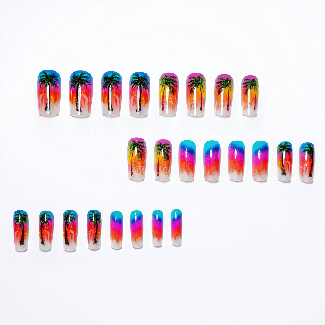 Tropical Sunset Nail Art Kalsten