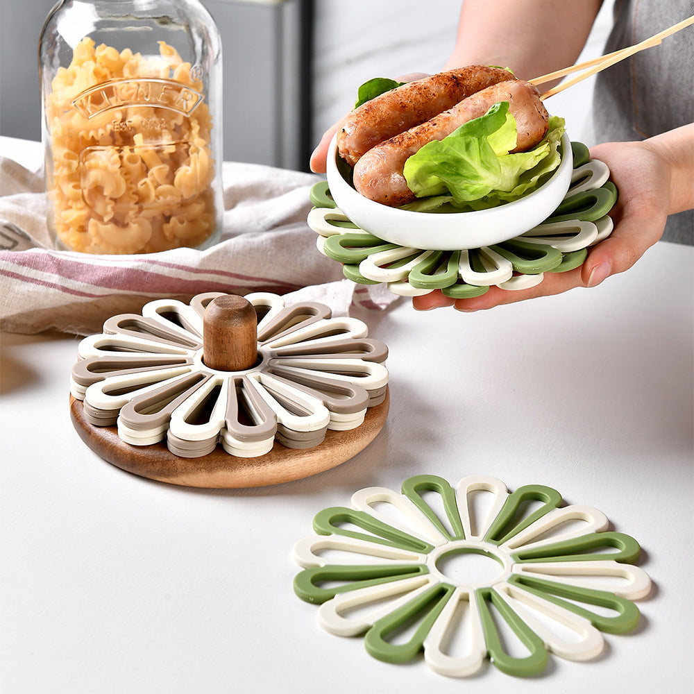 Elegant Silicone Coasters in Floral Design Kalsten