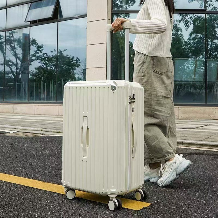 Hard-shell suitcase with ergonomic design and integrated USB port Kalsten