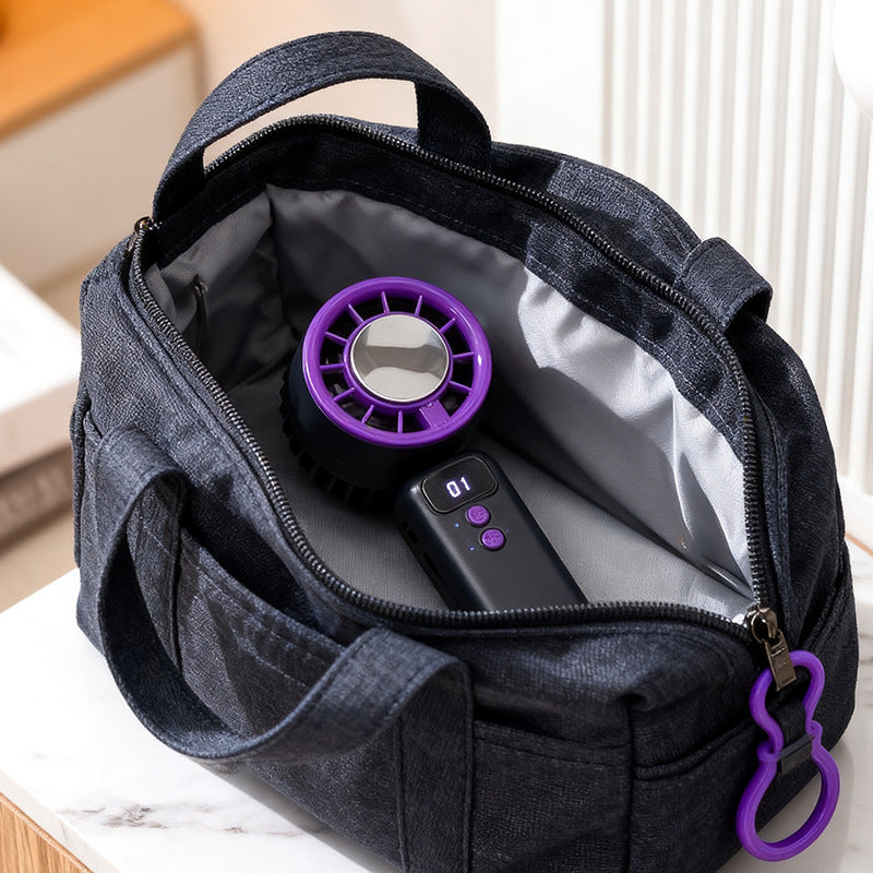 Women Multifunctional Hand Fan with LED Display and USB Charging Function Kalsten