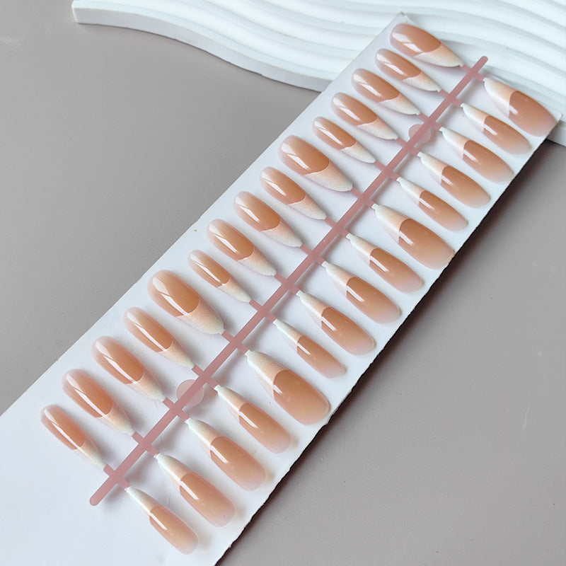 Artificial nails in the elegant French tip design Kalsten