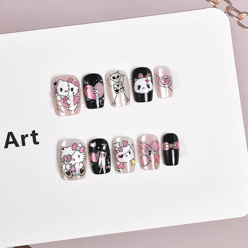 Whimsical Cartoon-Themed Press-On Nail Set Kalsten