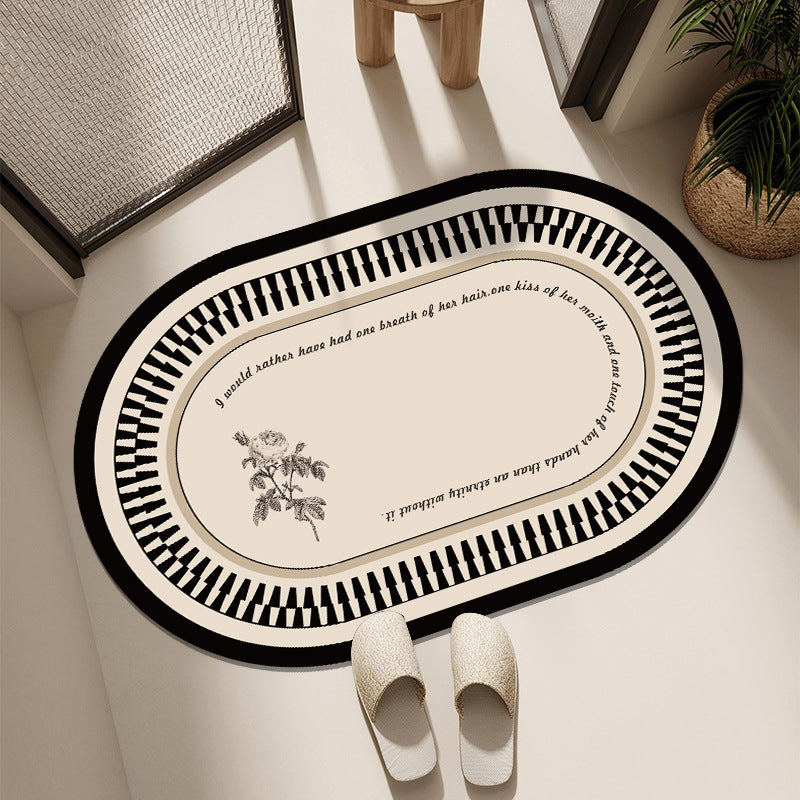 Floral-Printed Welcome Mat