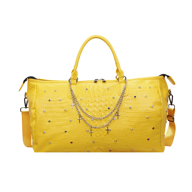 Elegant Textured Travel Duffle Bag Kalsten