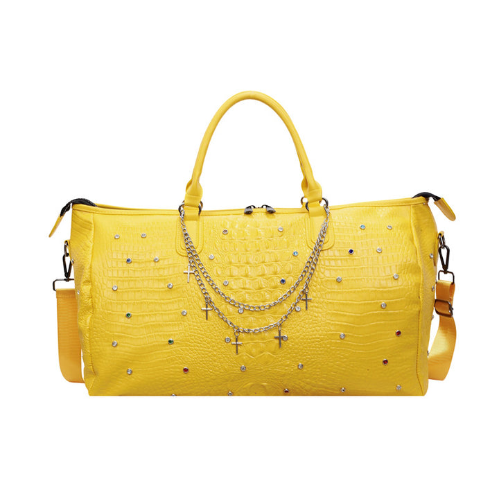 Elegant Textured Travel Duffle Bag Kalsten