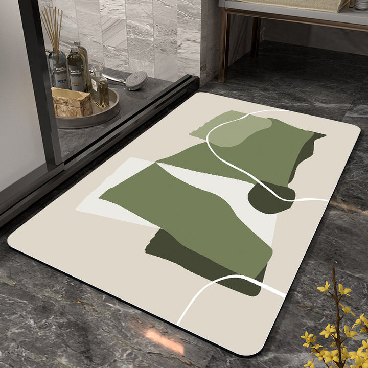 Abstract Pattern Non-Slip Bath Mat Kalsten
