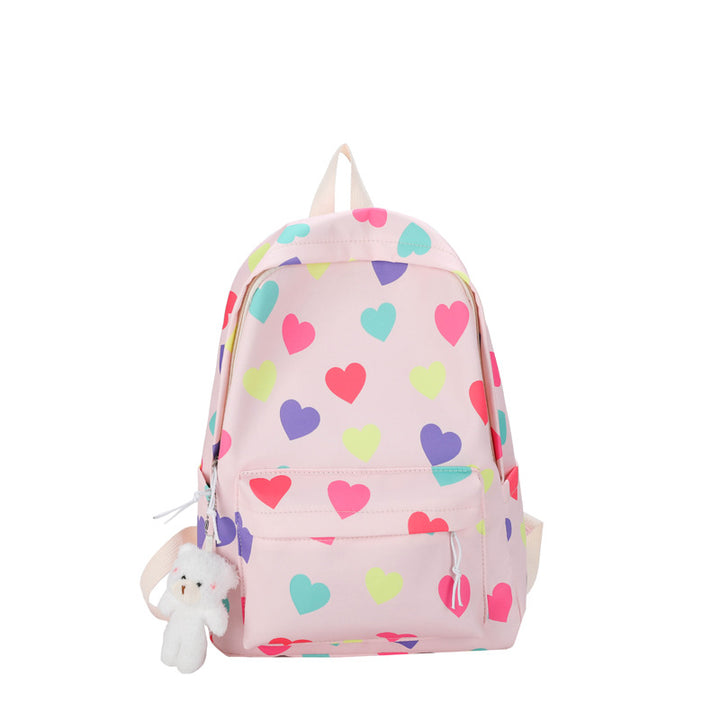 Heart-Patterned Casual Backpack Kalsten