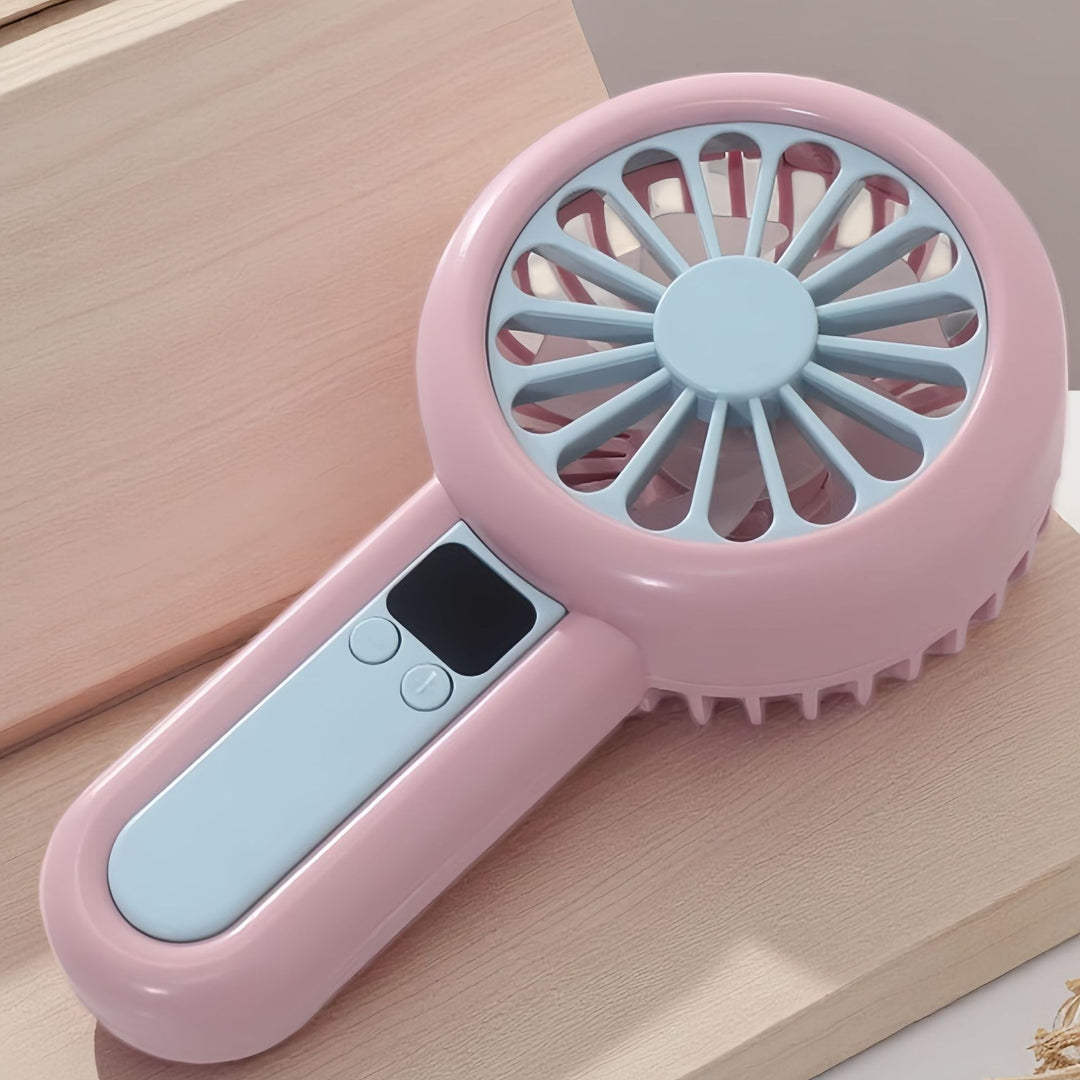 Portable handheld fan with LED display and multiple speed settings Kalsten