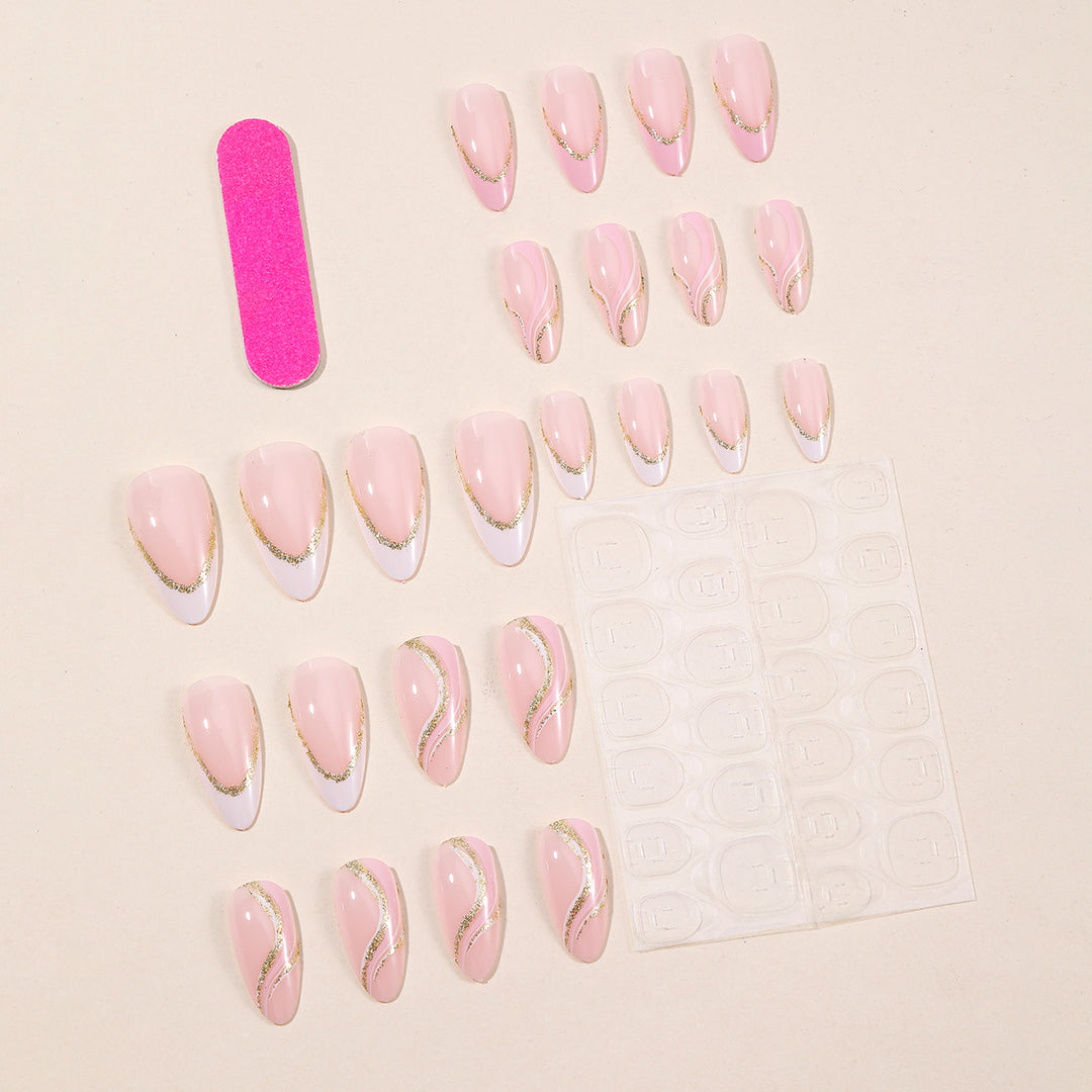Elegant Two-Tone Nail Art Design Kalsten