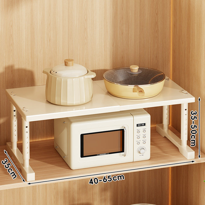 Expandable Adjustable Countertop Appliance Shelf Riser with Height-Adjustable Legs