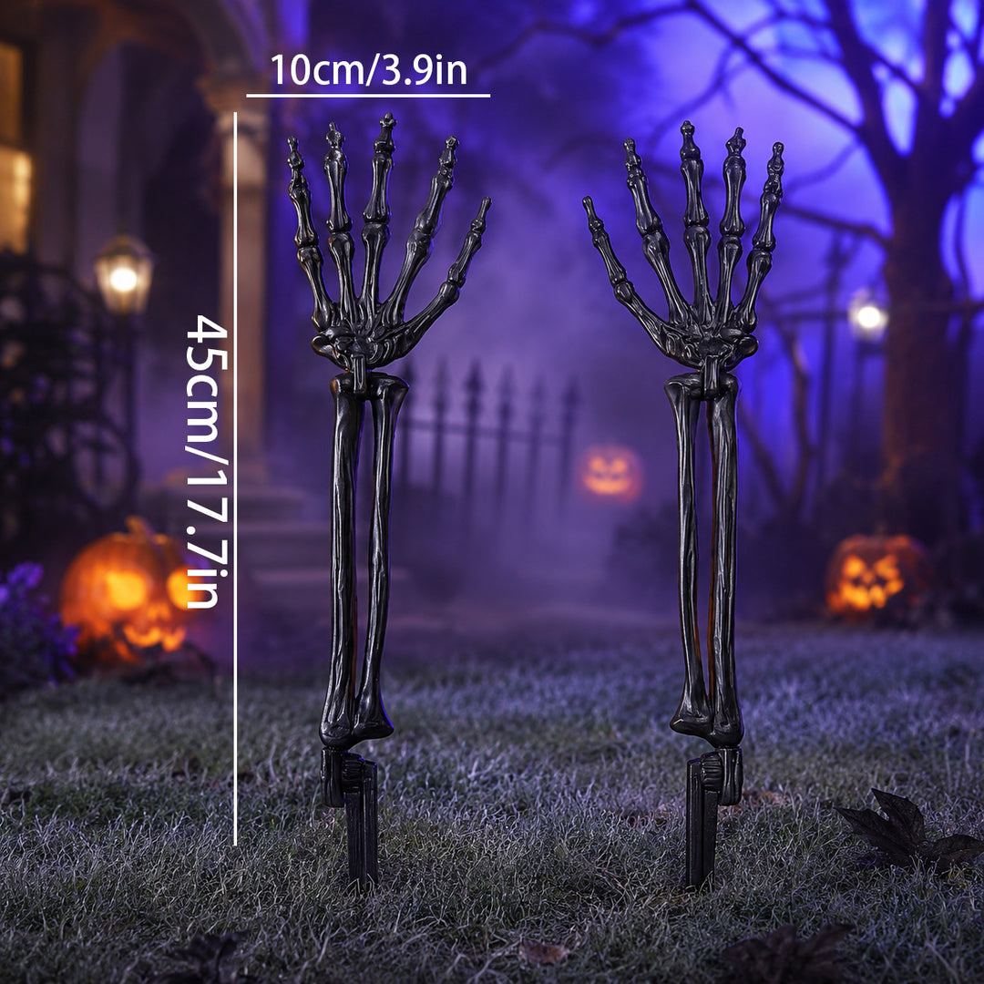 Creepy Halloween decor skeleton tree trunks Kalsten